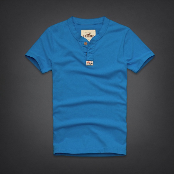 Hollister Hombres Ponte de pie de cuello Corto Remera HCO3917